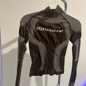 MISBHV Brown and White Long Sleeve Top